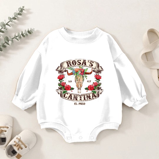 Discover Rosa's Cantina, Not Distressed (design 2 of 2) - El Paso - Baby Romper Sweatshirts