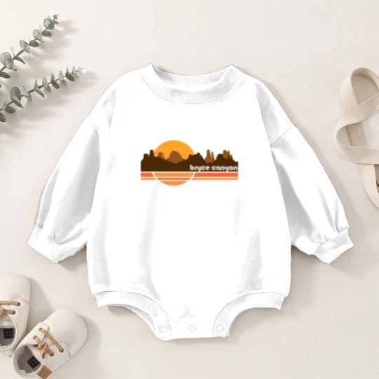Discover Bryce Canyon 70s Retro Tourist Souvenir - Bryce Canyon - Baby Romper Sweatshirts