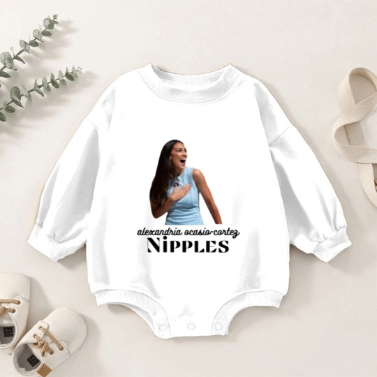 Discover AOC Nipples Alexandria Ocasio-Cortez AOC See Through Baby Romper Sweatshirts