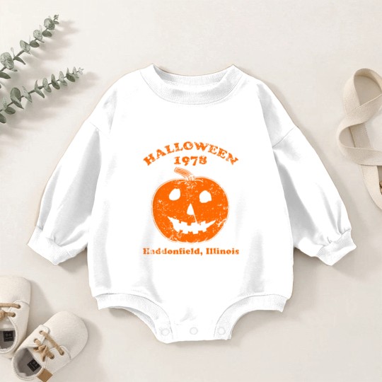 Discover Halloween 1978 holiday spooky gift myers pumpkin haddonfield Baby Romper Sweatshirts