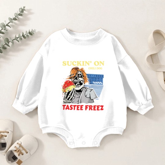 Discover Suckin’ on chili dog outside the tastee freez Baby Romper Sweatshirts