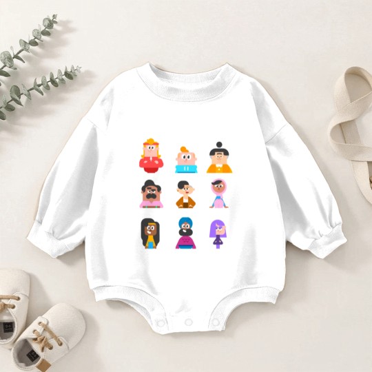 Discover Duolingo Characters   Classic Baby Romper Sweatshirts Baby Romper Sweatshirts