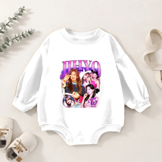 Discover Twice Jihyo Retro Bootleg Baby Romper Sweatshirts - Twice Baby Romper Sweatshirts - Kpop Baby Romper Sweatshirts - Kpop Merch