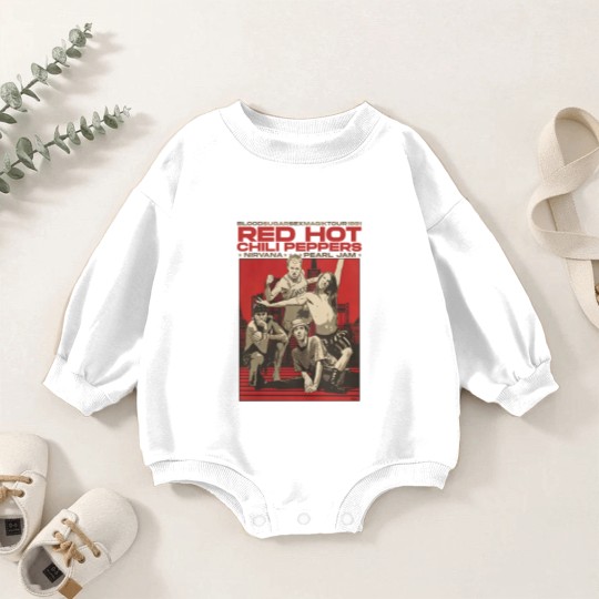 Discover Vintage Retro Red Hot Chili Peppers Concert Graphic Baby Romper Sweatshirts, Red Hot Chili Peppers Baby Romper Sweatshirts
