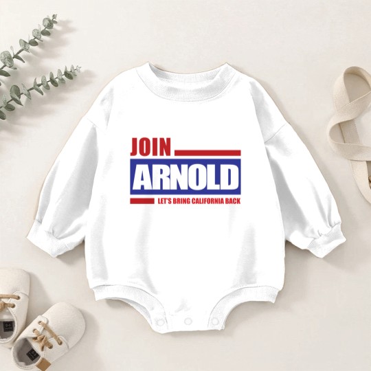 Discover Arnold Schzenegger 2003 Campaign Logo Baby Romper Sweatshirts