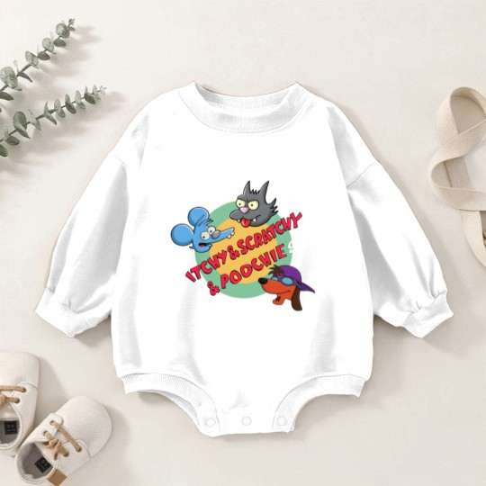 Discover The Itchy Scratchy Poochie Show Baby Romper Sweatshirts