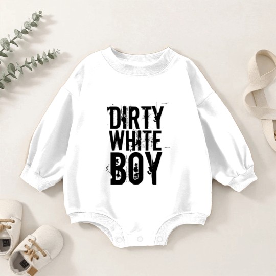 Discover VINTAGE MEN'S , DIRTY WHITE BOY Baby Romper Sweatshirts