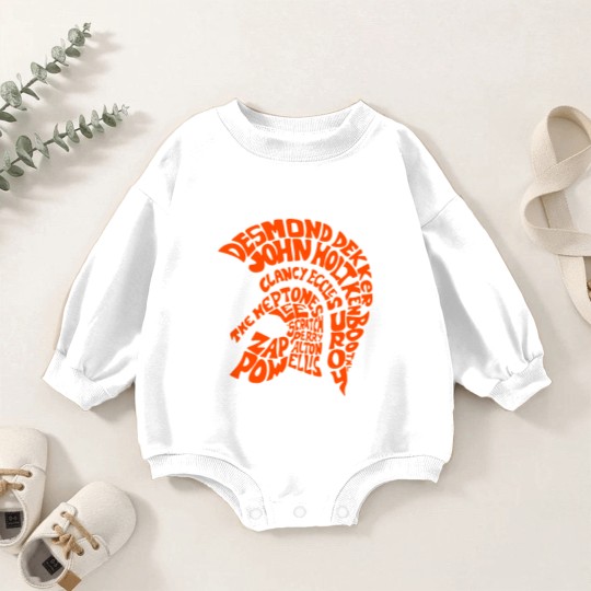 Discover Trojan Records Design Baby Romper Sweatshirts | Essential Baby Romper Sweatshirts