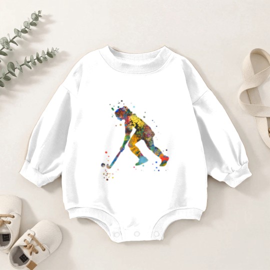 Discover Field hockey girl Baby Romper Sweatshirts