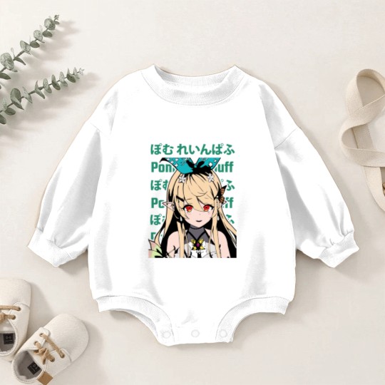 Discover Nijisanji EN Pomu Rainpuff Blush Baby Romper Sweatshirts