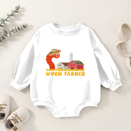 Discover Worm farmer - vermicomposting worm farmer Baby Romper Sweatshirts