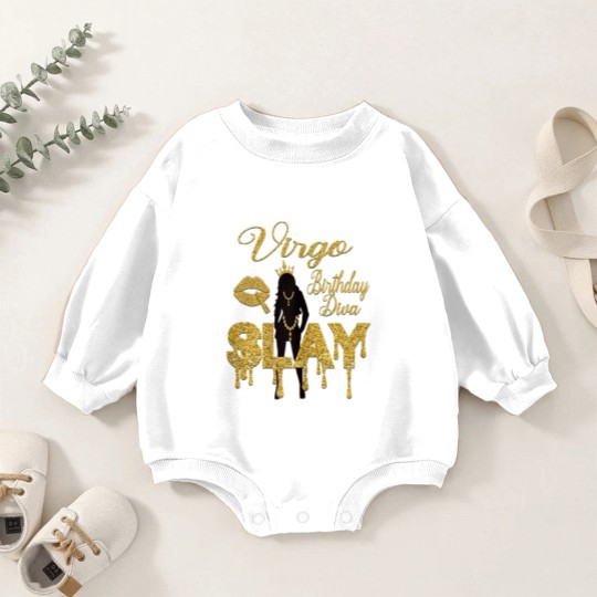 Discover Virgo Girl Birthday Diva Slay Zodiac Virgo Queen Lip Baby Romper Sweatshirts