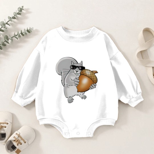 Discover blind squirrel Baby Romper Sweatshirts