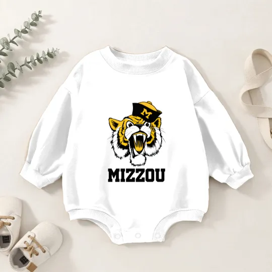 Discover Vintage 60's Truman the Missouri Tiger Mascot - Missouri - Baby Romper Sweatshirts