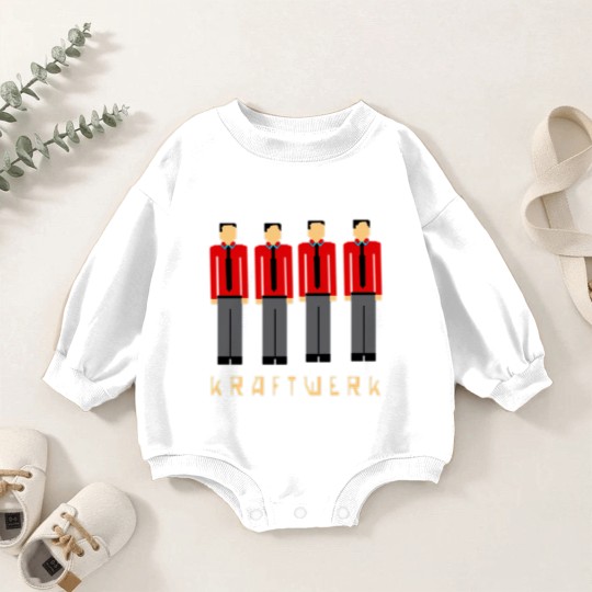Discover Pixelated Kraftwerk Turquoise Kids Baby Romper Sweatshirts