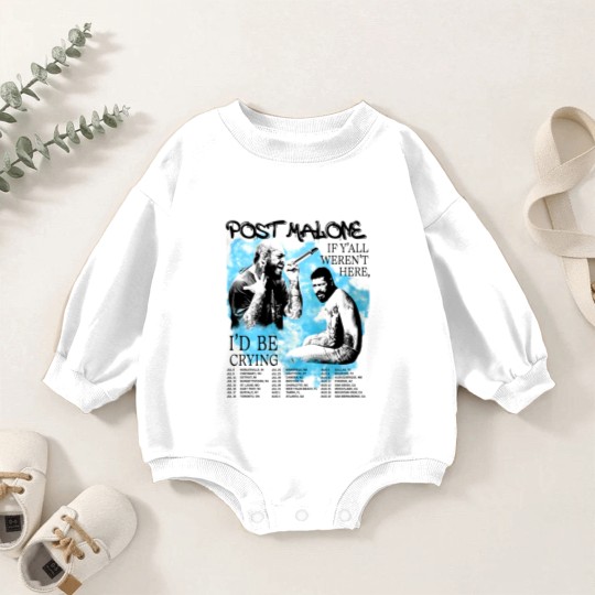 Discover Vintage Post Malone 2023 Tour Baby Romper Sweatshirts, Post Malone Fan Baby Romper Sweatshirts