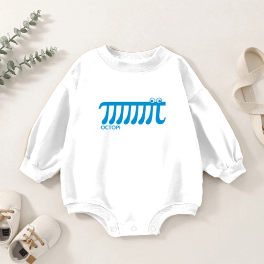 Discover Pi, Math, Mathematics, Octopi, Number, Octopus Baby Romper Sweatshirts