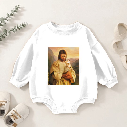 Discover cats and jesus lover gift - Cat And Jesus - Baby Romper Sweatshirts