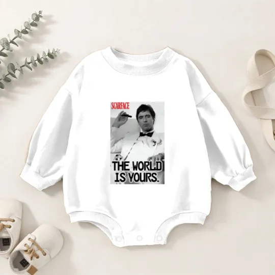 Discover Scarface The World Is Yours Baby Romper Sweatshirts, Al Pacino Baby Romper Sweatshirts