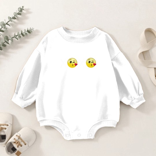 Discover "XOXO" Emojis Baby Romper Sweatshirts