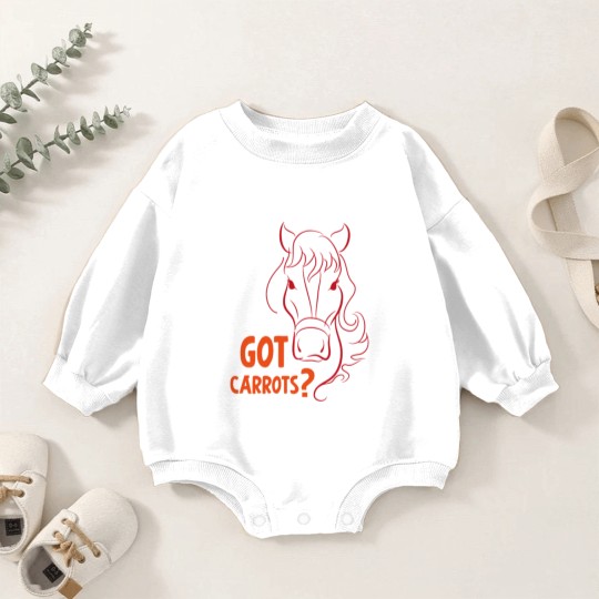 Discover Got carrots horse hobby dressage gift sport Baby Romper Sweatshirts