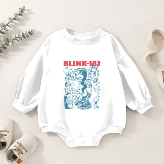 Discover Blink Vintage 182 Baby Romper Sweatshirts, World Tour Baby Romper Sweatshirts, Vintage Retro Baby Romper Sweatshirts, Blink Retro 182 Fans Lover Gift