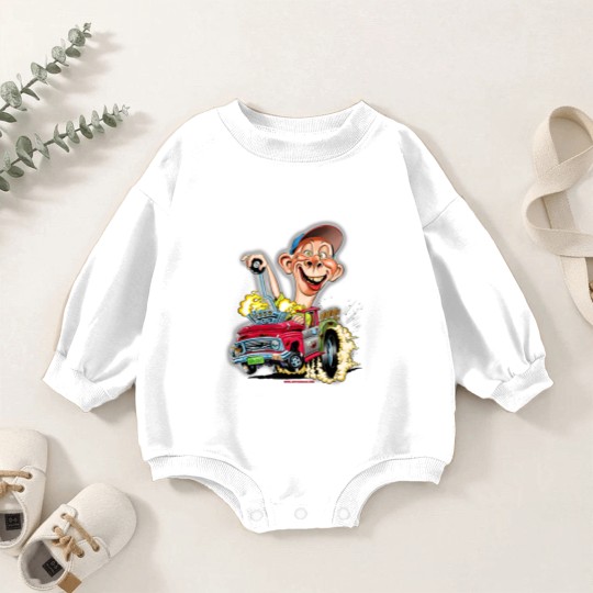 Discover Bubba J Hot Rod Pick Up Truck Baby Romper Sweatshirts