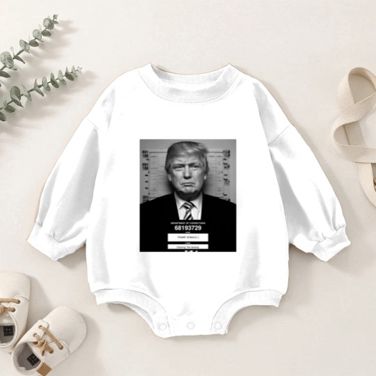 Discover Trump Mugshot Baby Romper Sweatshirts