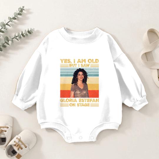 Discover Retro Yes I'm Old But I Saw Gloria Pop Estefan On Stage Essential Baby Romper Sweatshirts