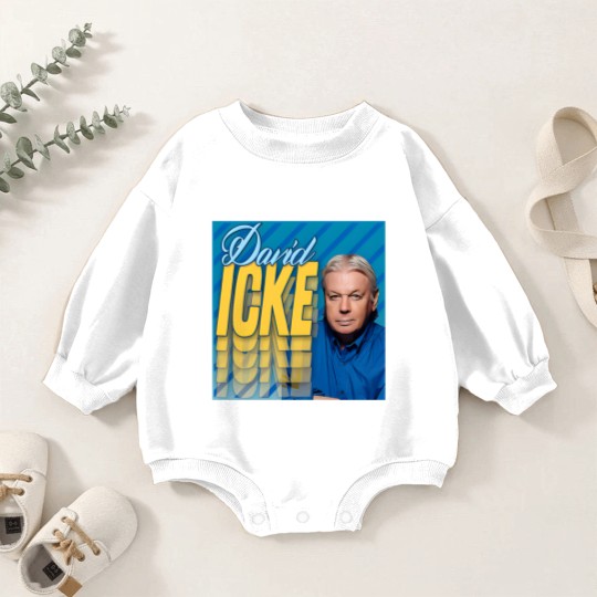 Discover David Icke #4 ///// New Age 90s Homage - David Icke - Baby Romper Sweatshirts
