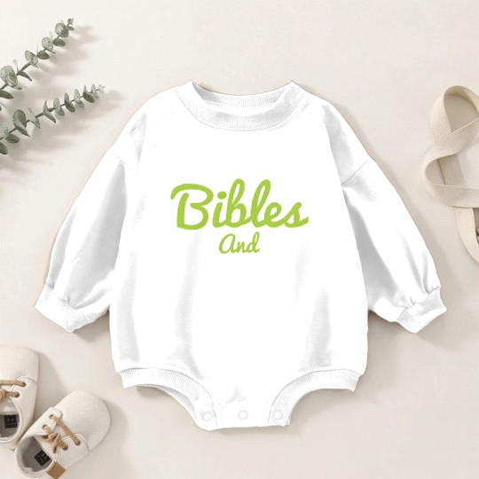 Discover BIBLES AND BICEPS Baby Romper Sweatshirts