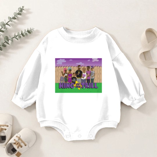 Discover King of the Trill Baby Romper Sweatshirts