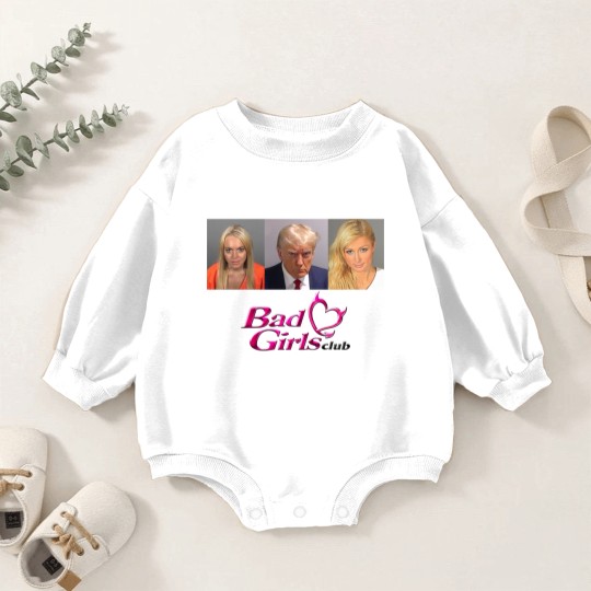 Discover Donald Trump Mugshot Baby Romper Sweatshirts, Bad Girls Club Baby Romper Sweatshirts, Trump Mugshot Baby Romper Sweatshirts, Bad Girls Club Trump Baby Romper Sweatshirts, Trump Mugshot Meme Baby Romper Sweatshirts