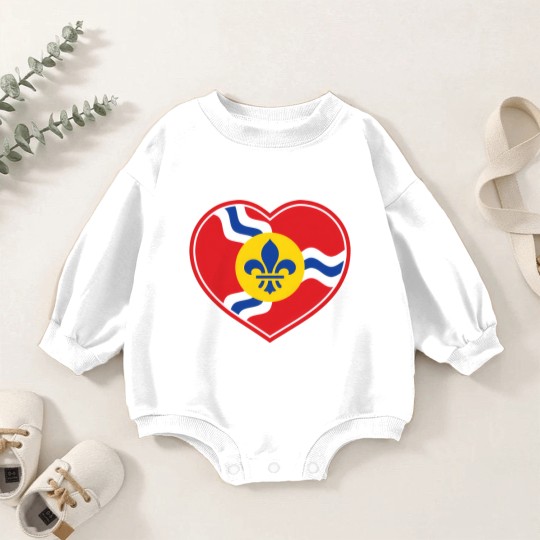 Discover I Heart Saint Louis - St Louis - Baby Romper Sweatshirts