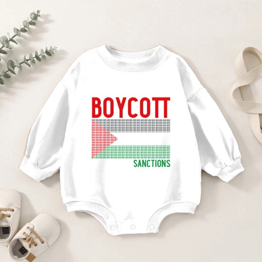 Discover Boycott Israel Divestment Sanctions - Palestine Baby Romper Sweatshirts