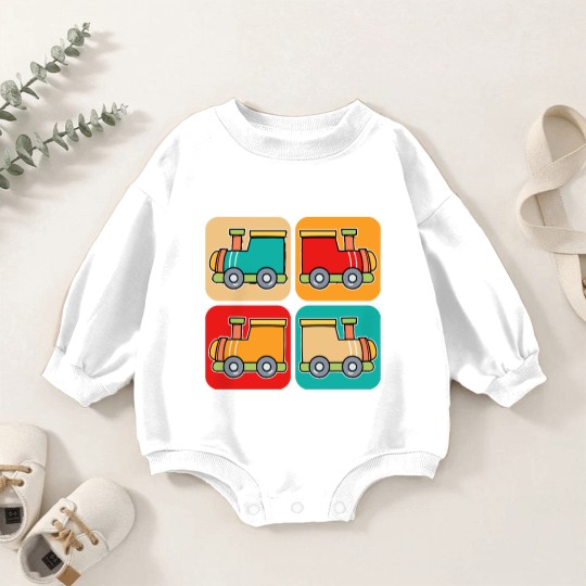 Discover Train Baby Romper Sweatshirts Little Retro Trains I Kids I Railway I Toddler Train Baby Romper Sweatshirts Baby Romper Sweatshirts