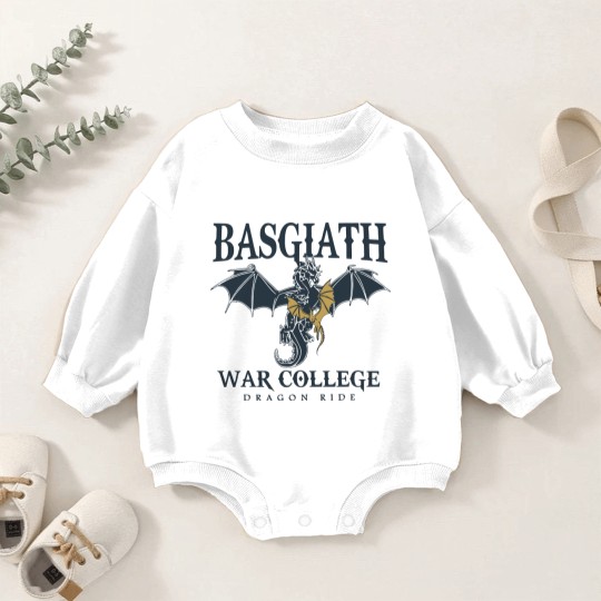 Discover Basgiath War College Baby Romper Sweatshirts, Fourth Wing Baby Romper Sweatshirts