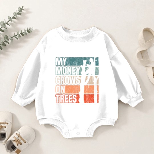 Discover My Money Grows On Trees Vintage Tree Climb Baby Romper Sweatshirts