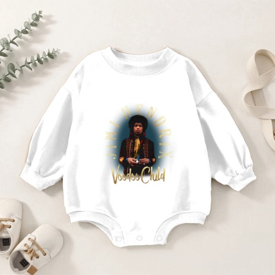 Discover Jimi Hendrix Gold Voodoo Child Baby Romper Sweatshirts