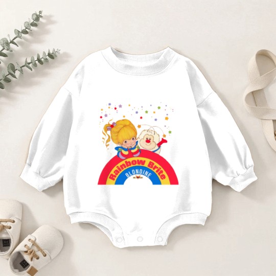 Discover Vintage Blondine Rainbow Brite Baby Romper Sweatshirts