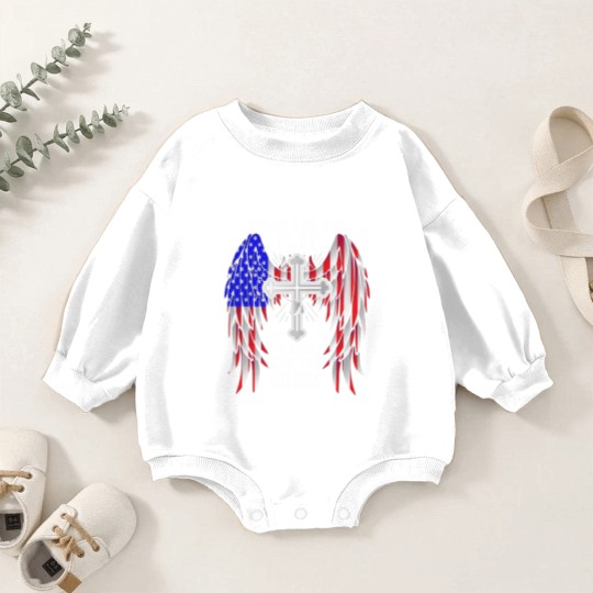Discover Stand For The Flag Kneel For The Cross Baby Romper Sweatshirts