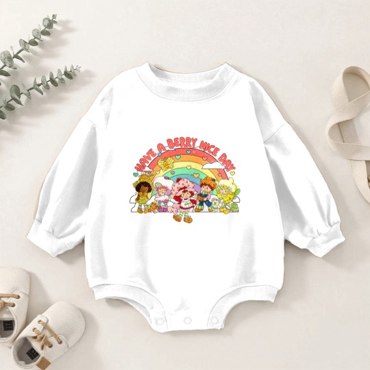 Discover Vintage Have a Berry Nice Day, Strawberry Shortcake Retro Baby Romper Sweatshirts, Berry Adventures