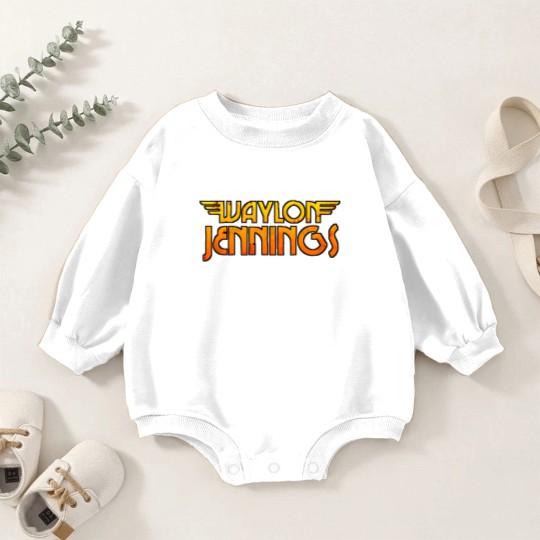 Discover Waylon text orange - Waylon Jennings - Baby Romper Sweatshirts