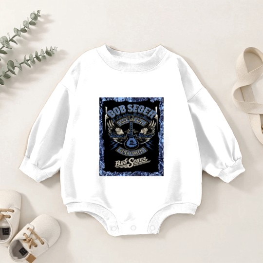 Discover Vintage Bob Seger & The Silver Bullet Band  Bob the legend Rock and Roll Baby Romper Sweatshirts