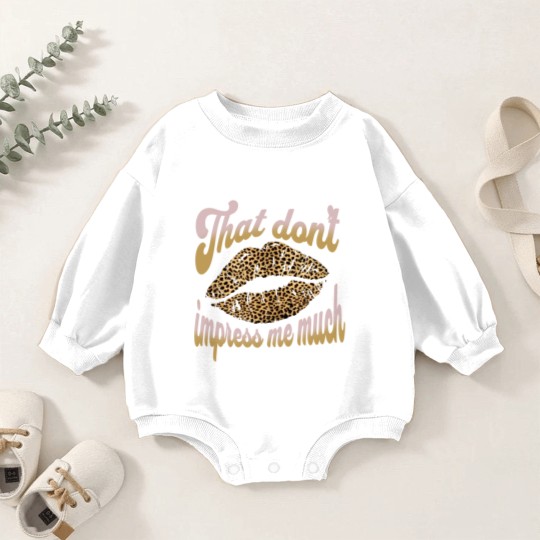 Discover Shania Twain That don't Impress me Leopard Cheetah Print Baby Romper Sweatshirts