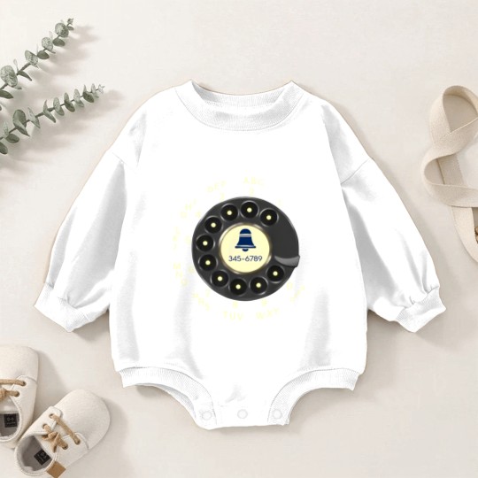 Discover Retro Rotary Dial Phone Old Phone Baby Romper Sweatshirts