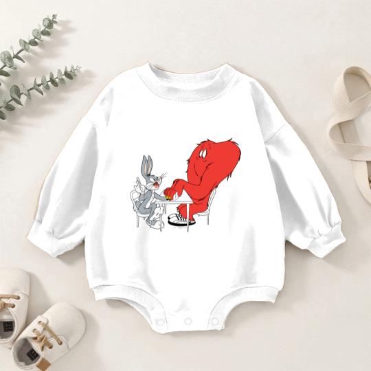Discover BUGS BUNNY™ and Gossamer 2 Baby Romper Sweatshirts