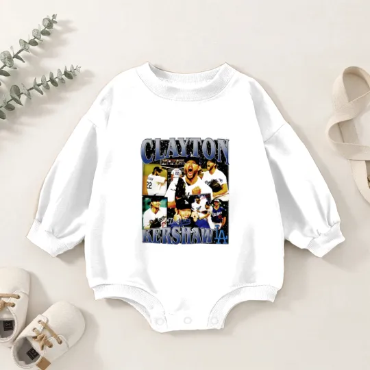 Discover Clayton Kershaw Vintage Baby Romper Sweatshirts