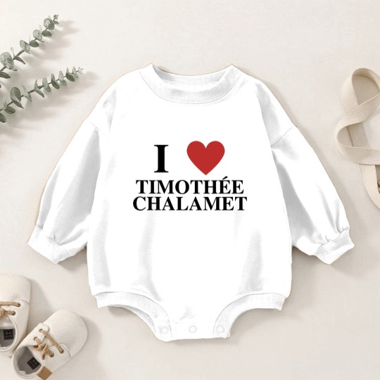 Discover Timothee Chalamet March, I love Timothee Baby Romper Sweatshirts