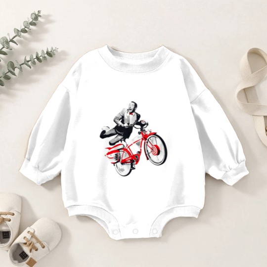 Discover Pee Wee Herman's Big Adventure Bike Baby Romper Sweatshirts, Pee-Wee Herman Bike Baby Romper Sweatshirts, Rip Paul Reubens Baby Romper Sweatshirts